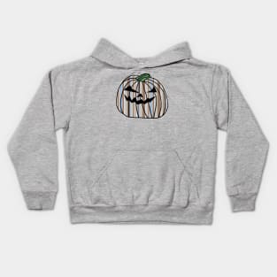 Light Blue Stone Stripes Halloween Horror Pumpkin Kids Hoodie